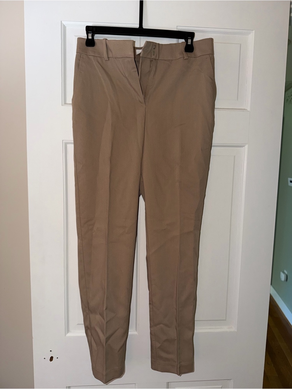 High-Rise Women's Work Pants in Beige